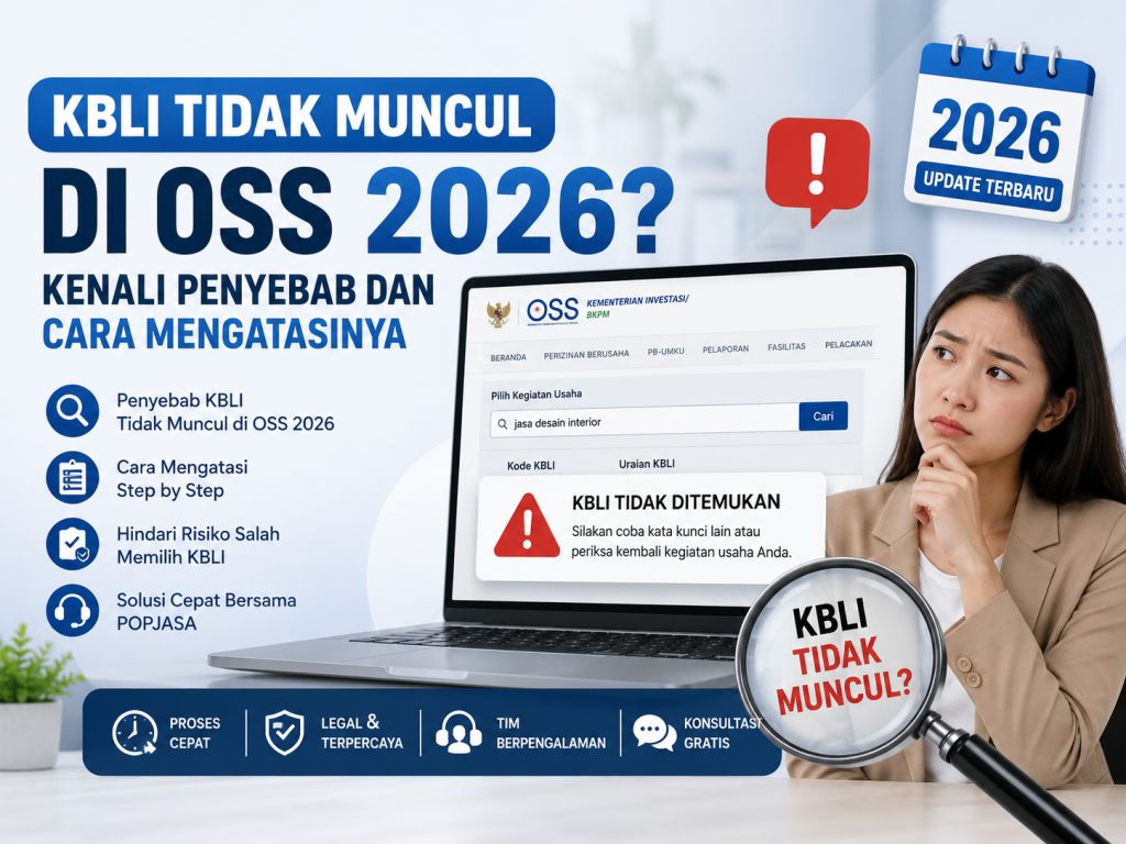 KBLI Tidak Muncul di OSS 2026? Pahami Penyebabnya Terlebih Dahulu
