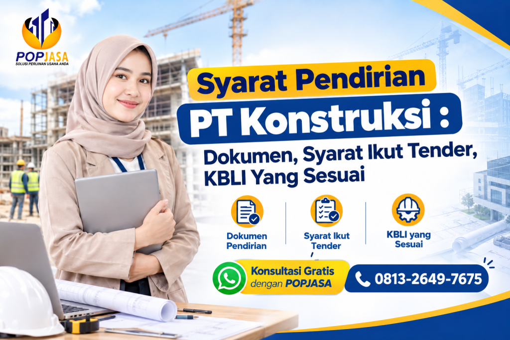 POPJASA - Syarat Pendirian PT Konstruksi : Dokumen, Syarat Ikut Tender, KBLI Yang Sesuai