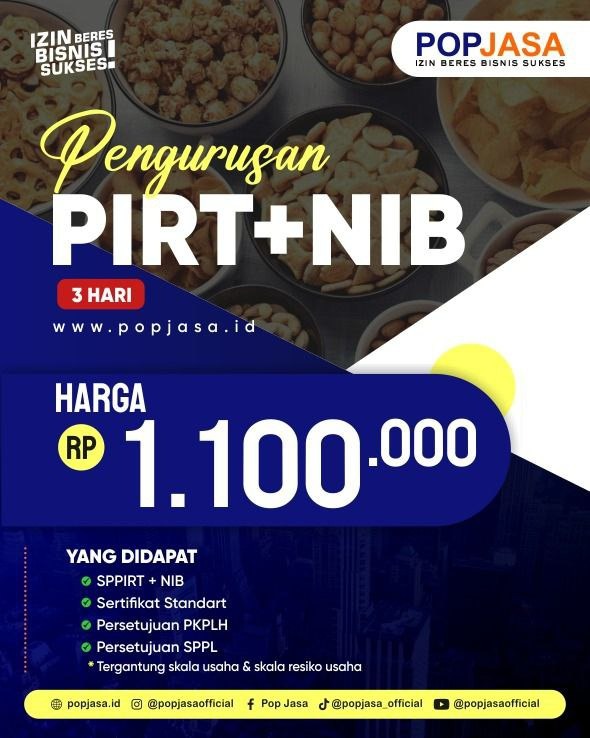 Paket Pengurusan PIRT+NIB - 081326497675