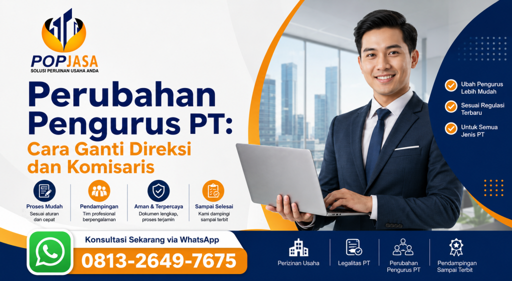 POPJASA - Perubahan Pengurus PT: Cara Ganti Direksi dan Komisaris - 081326497675
