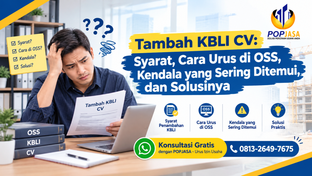 Tambah KBLI CV: Syarat, Cara Urus di OSS, Kendala yang Sering Ditemui, dan Solusinya - 081326497675
